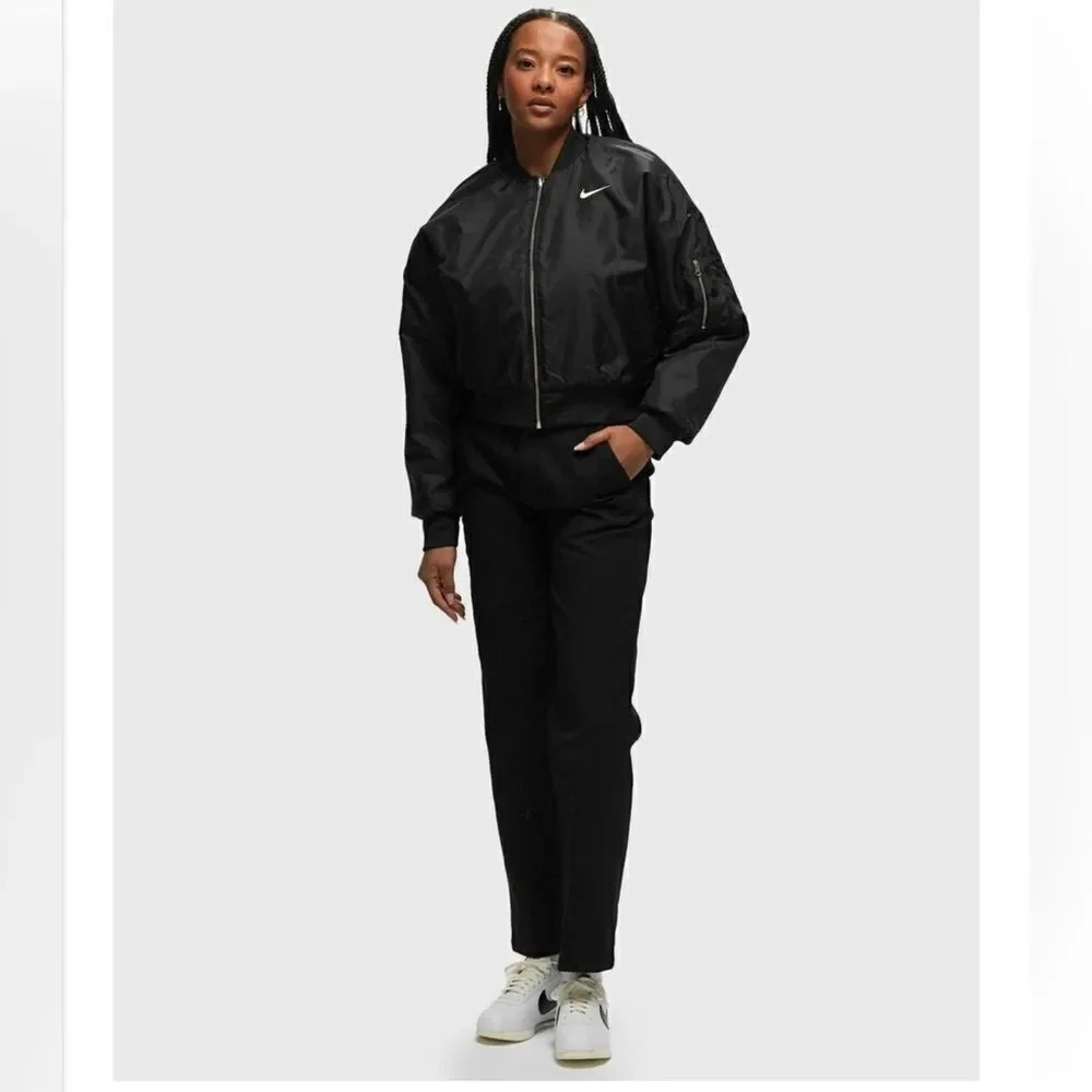 Nike  Bomber Jacket Reversible With Faux Fur. Size Small NWOT